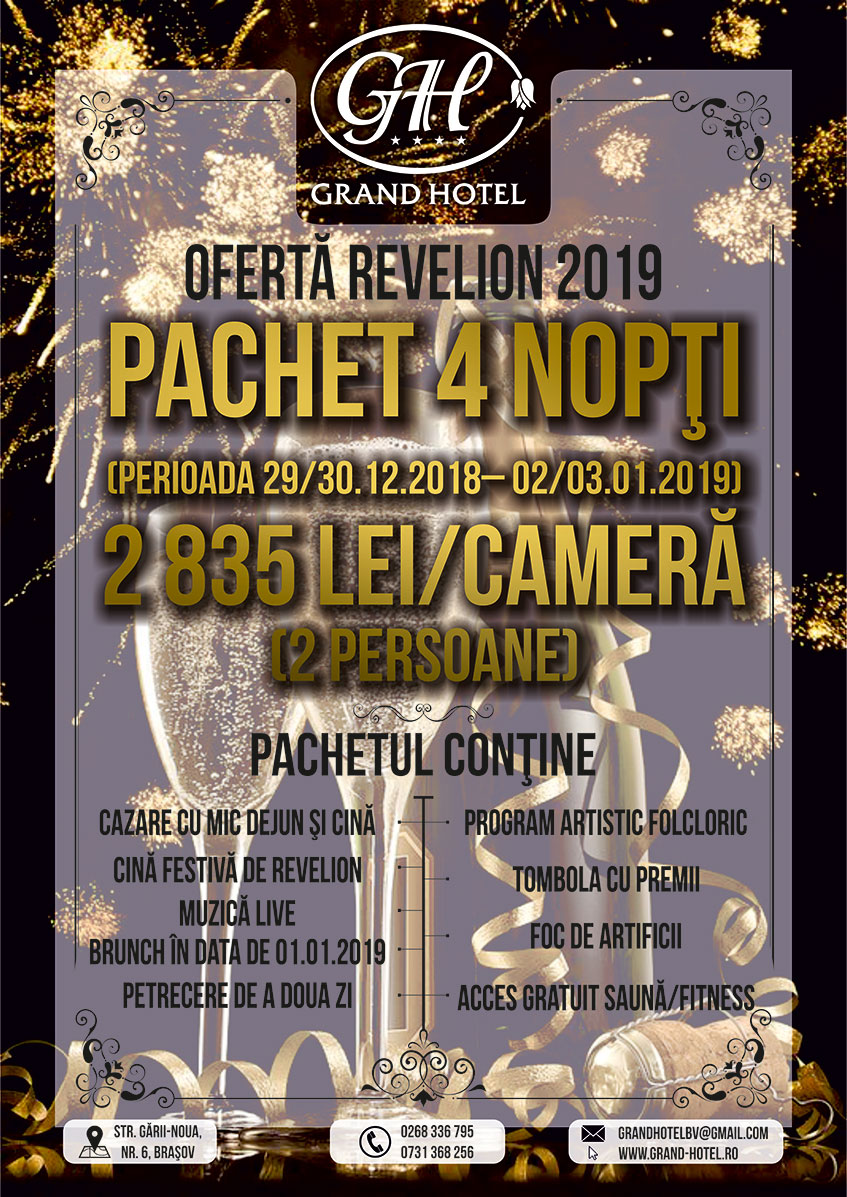 Cazare revelion Brasov 2019 Grand Hotel 