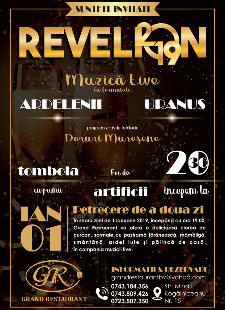 Meniu Revelion Brasov 2019 Grand Restaurant