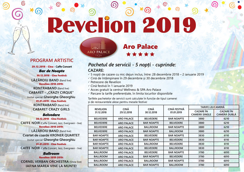 Revelion Brasov Hotel Aro Palace 5 Nopti