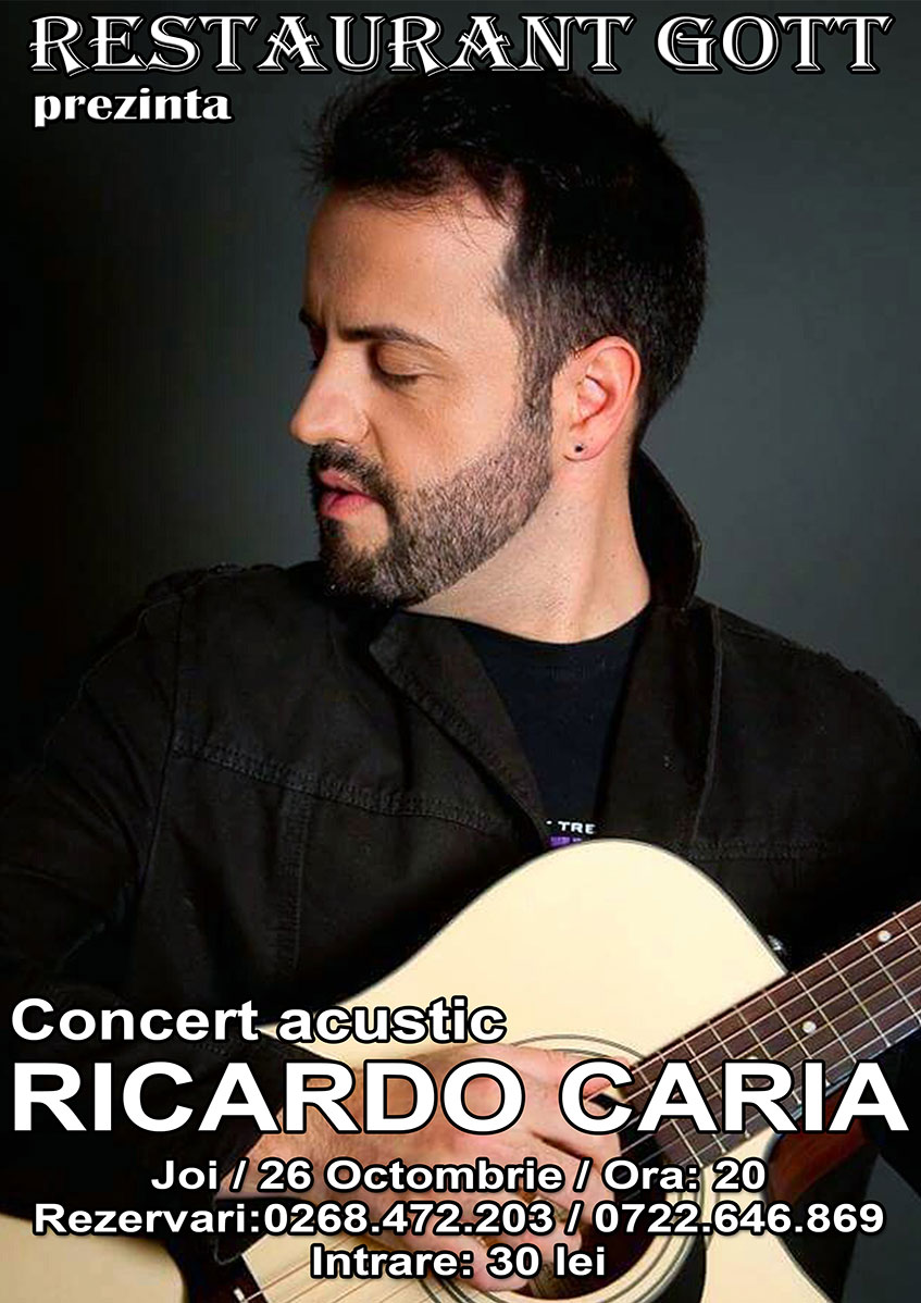 Concert acustic Ricardo Caria la Restaurant Gott din Brasov