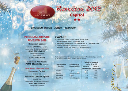 Oferta Revelion Brasov 2018 Complex Capitol doua stele